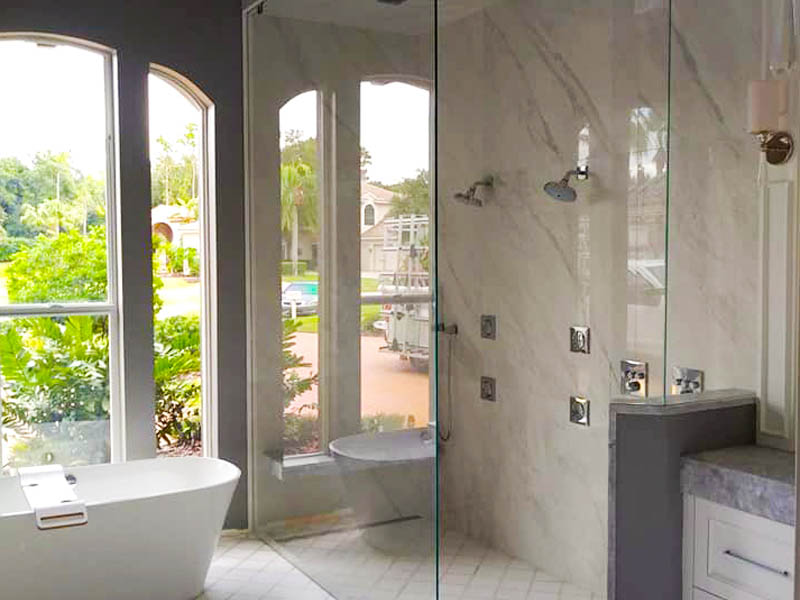 Custom Glass Panels Installation Clearwater Tampa FL
